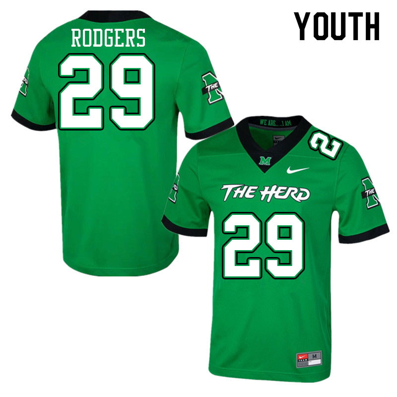 Youth #29 Arthur Rodgers Marshall Thundering Herd College Football Jerseys Sale-Green - Click Image to Close